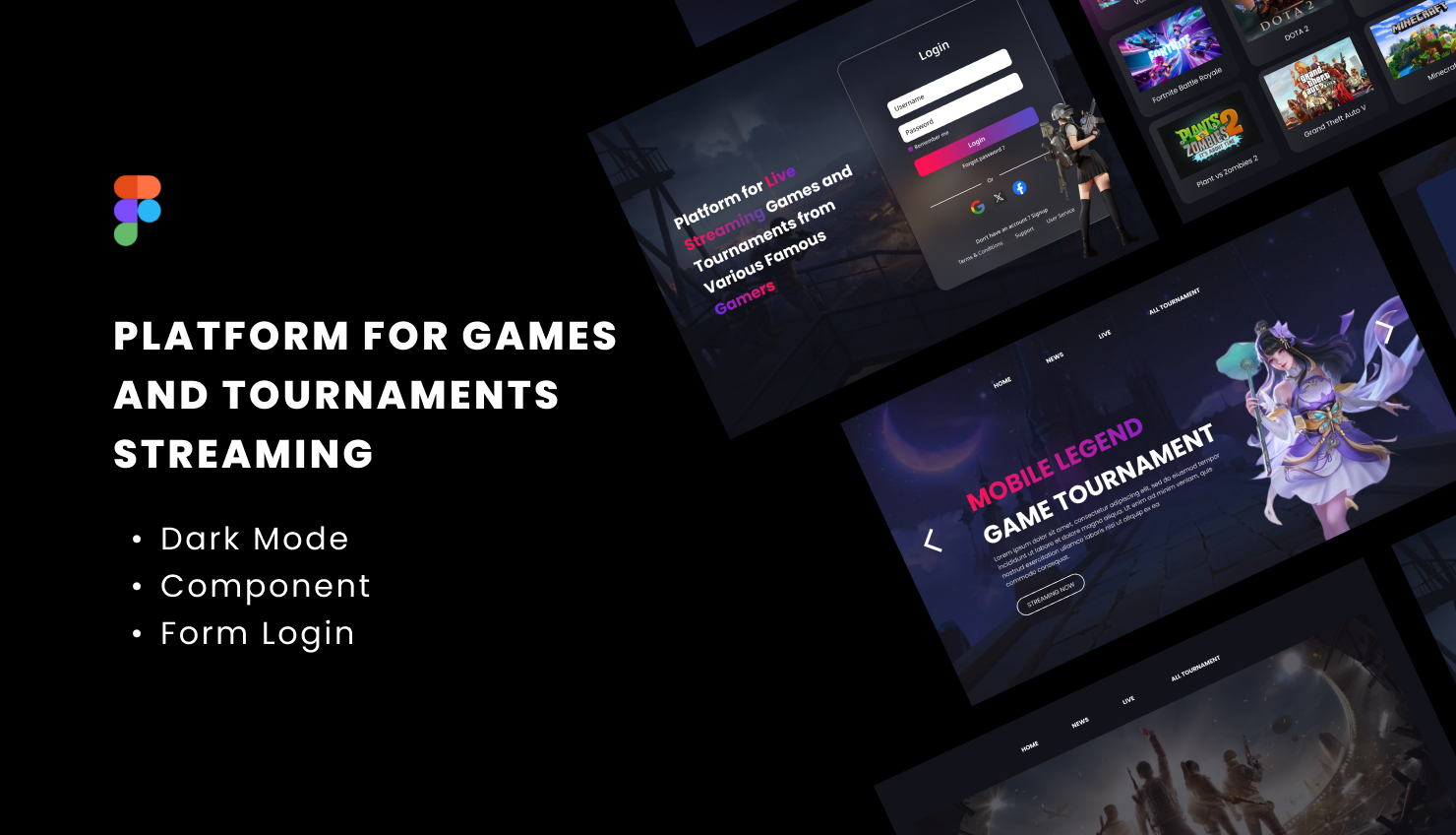 UI/UX Platform Game & Tournament Streaming